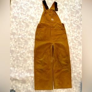 Carhartt Overalls Size 10, Brown, preshrunk, bibs